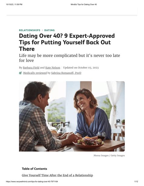 dating 40|Mindful Tips for Dating Over 40